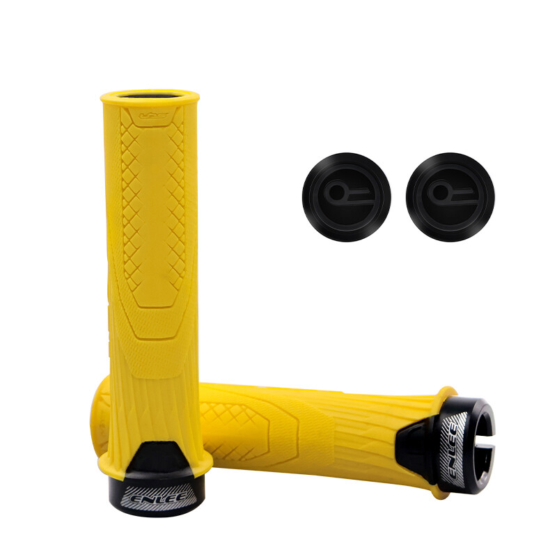 ENLEE Mountain Bike BMX MTB Manubrio Impugnatura in Gomma 22,2mm Blocca - Foto 15 di 19