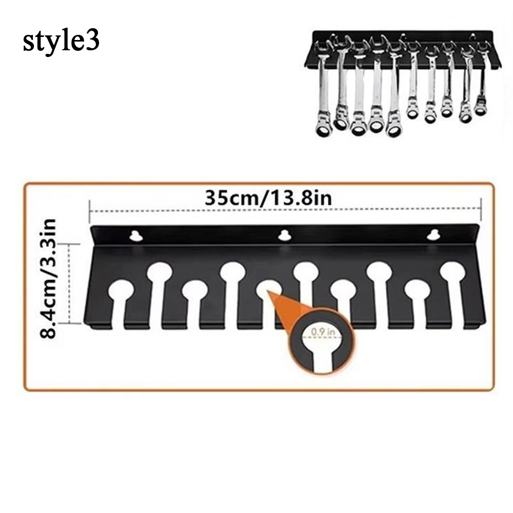 Utility Tool Organizer Wall Mount Rack Steel Construction Durable Hardware