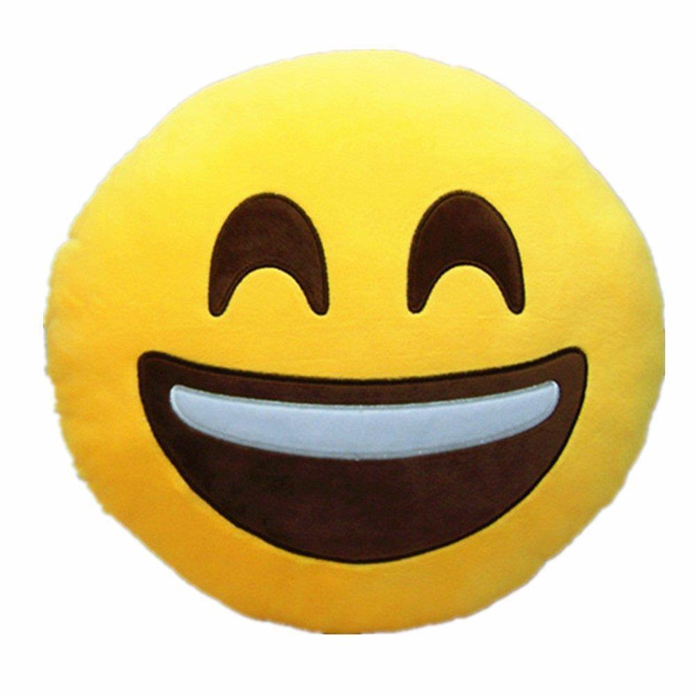 Emoji Pillow Soft Plush Emoticon Round Cushion Stuffed Toy for Kids Xmas Gift