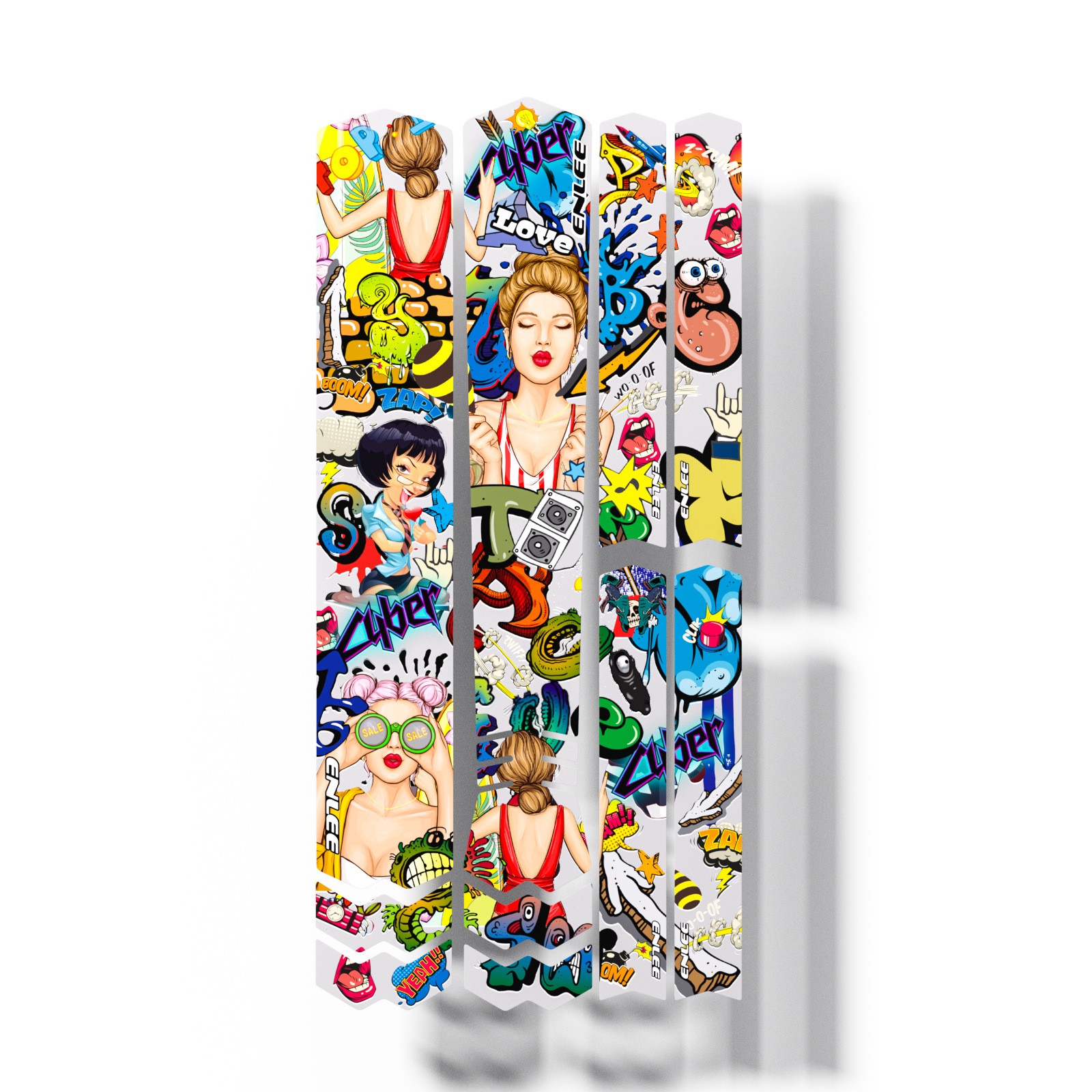 ENLEE Bicycle Downtube Protector Sticker Frame Guard for Bike Chain Protector