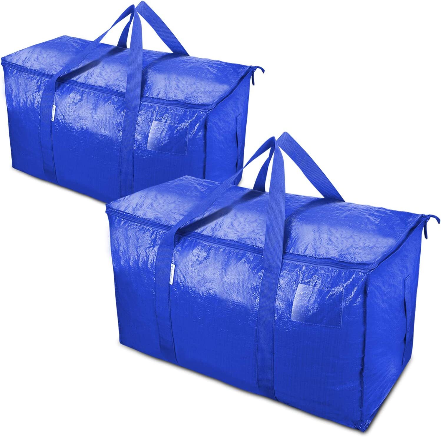 Extra Large Moving Bags with Zippers Carrying Handles, Heavy-Duty Storage Tote