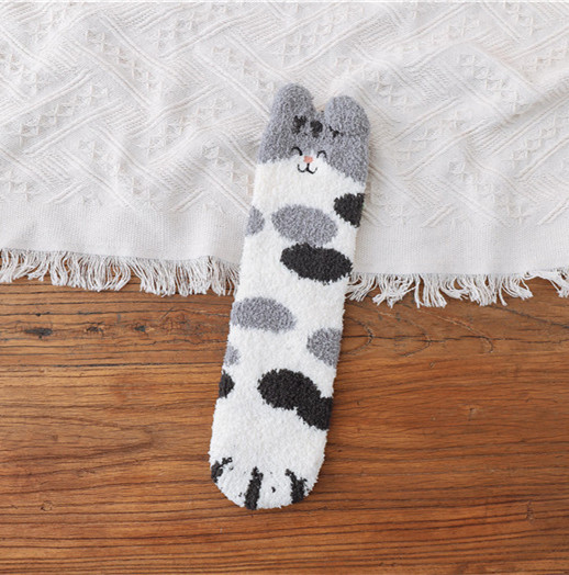 1/5 Pairs Cat Claws Socks Winter Warm Soft Fluffy Bed Lounge Slipper Floor Socks - Picture 23 of 24