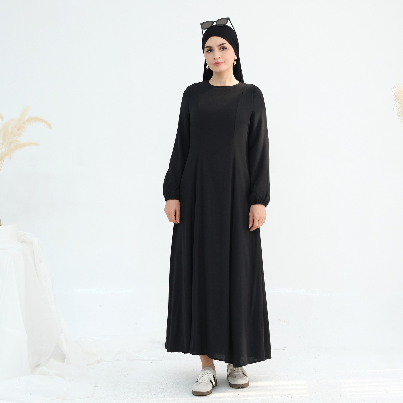 Dubai Women Long Sleeve Maxi Dress Abaya Muslim Kaftan Turkey Robe Formal Party - Picture 27 of 27