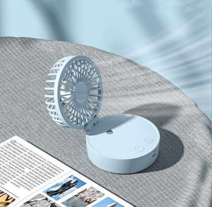 Mini-Ventilator zum Umhängen kabellos mit Akku USB Kabel und Netzteil LED Bunt - Bild 18 von 18
