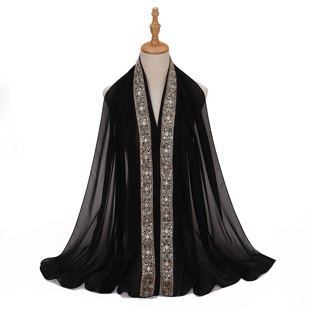 Long Shawl Wrap Scarves Women Muslim Hijab Turban Headscarf Chiffon Stoles Isalm - Picture 25 of 34