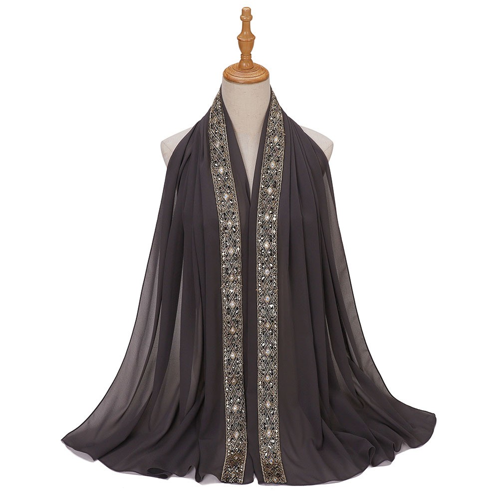 Long Shawl Wrap Scarves Women Muslim Hijab Turban Headscarf Chiffon Stoles Isalm - Picture 31 of 34