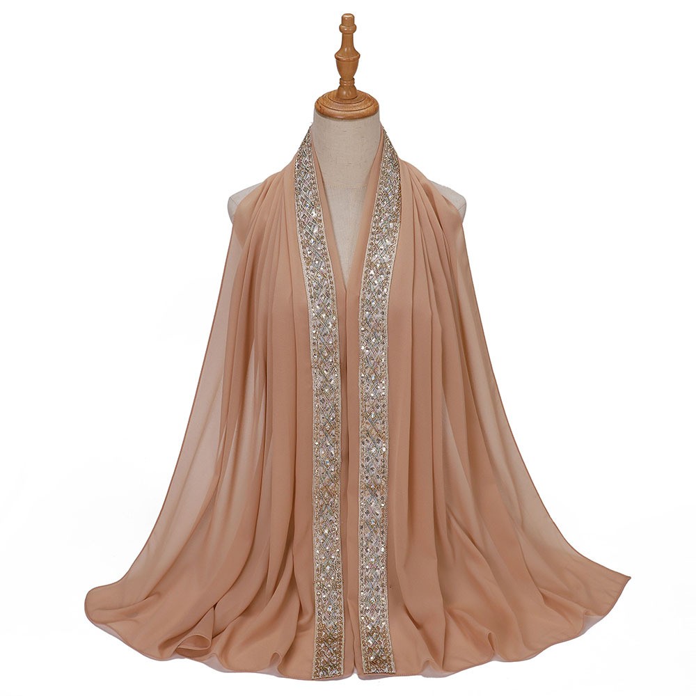 Long Shawl Wrap Scarves Women Muslim Hijab Turban Headscarf Chiffon Stoles Isalm - Picture 34 of 34