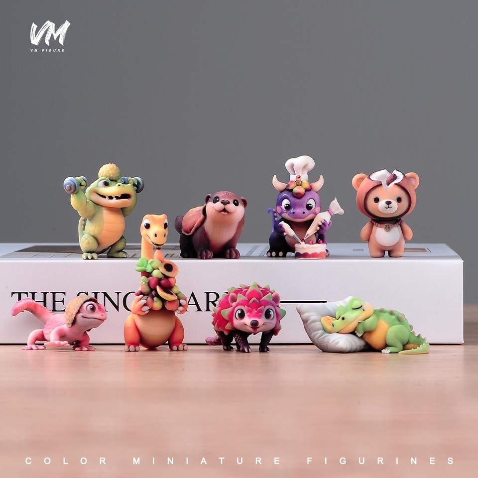 4 CM Szene Requisiten Früchte Tier Baby Mango Krokodil Otter Miniatur Figur - Bild 32 von 32