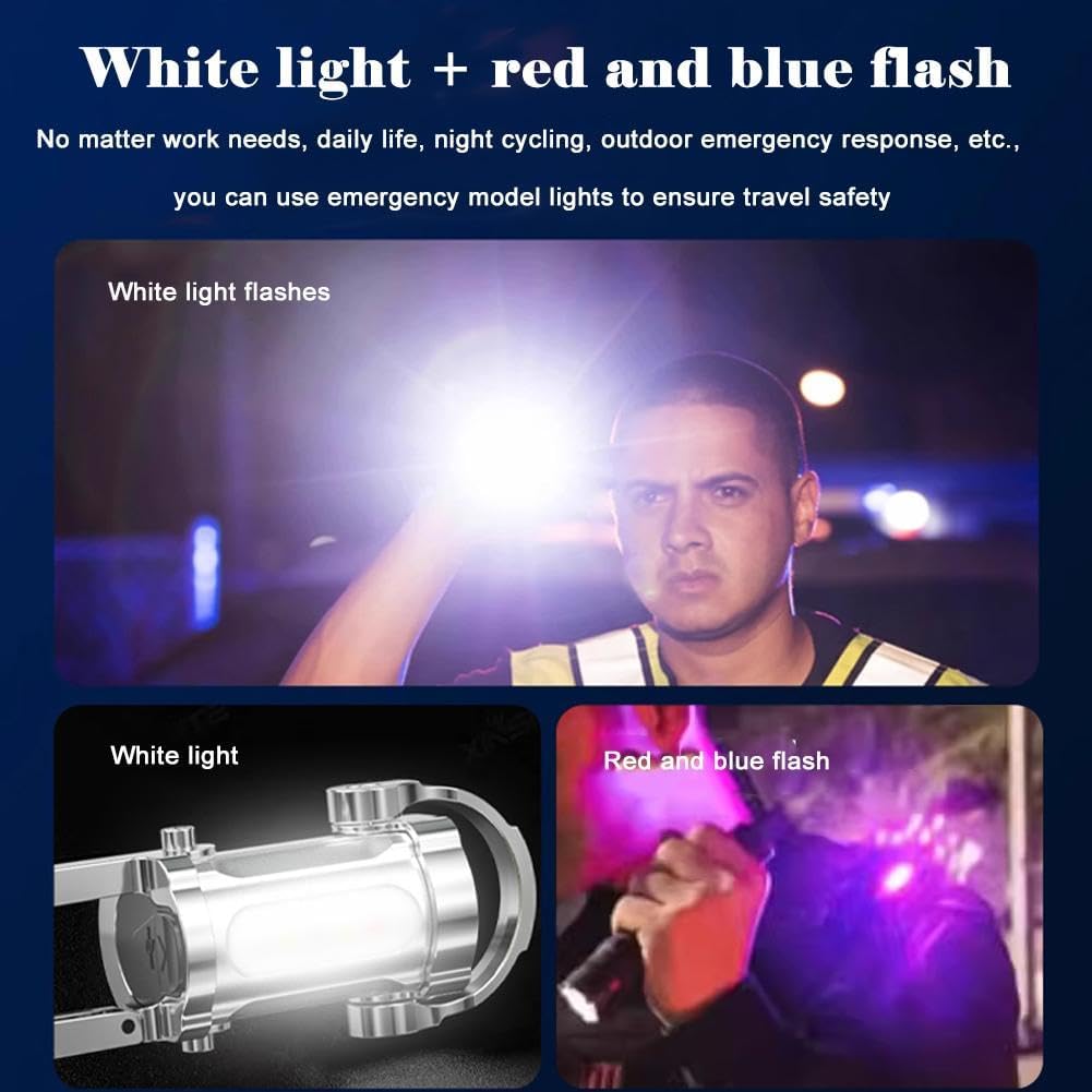 1200LM Mini Key Ring Flashlight, Super Bright Waterproof Recharge