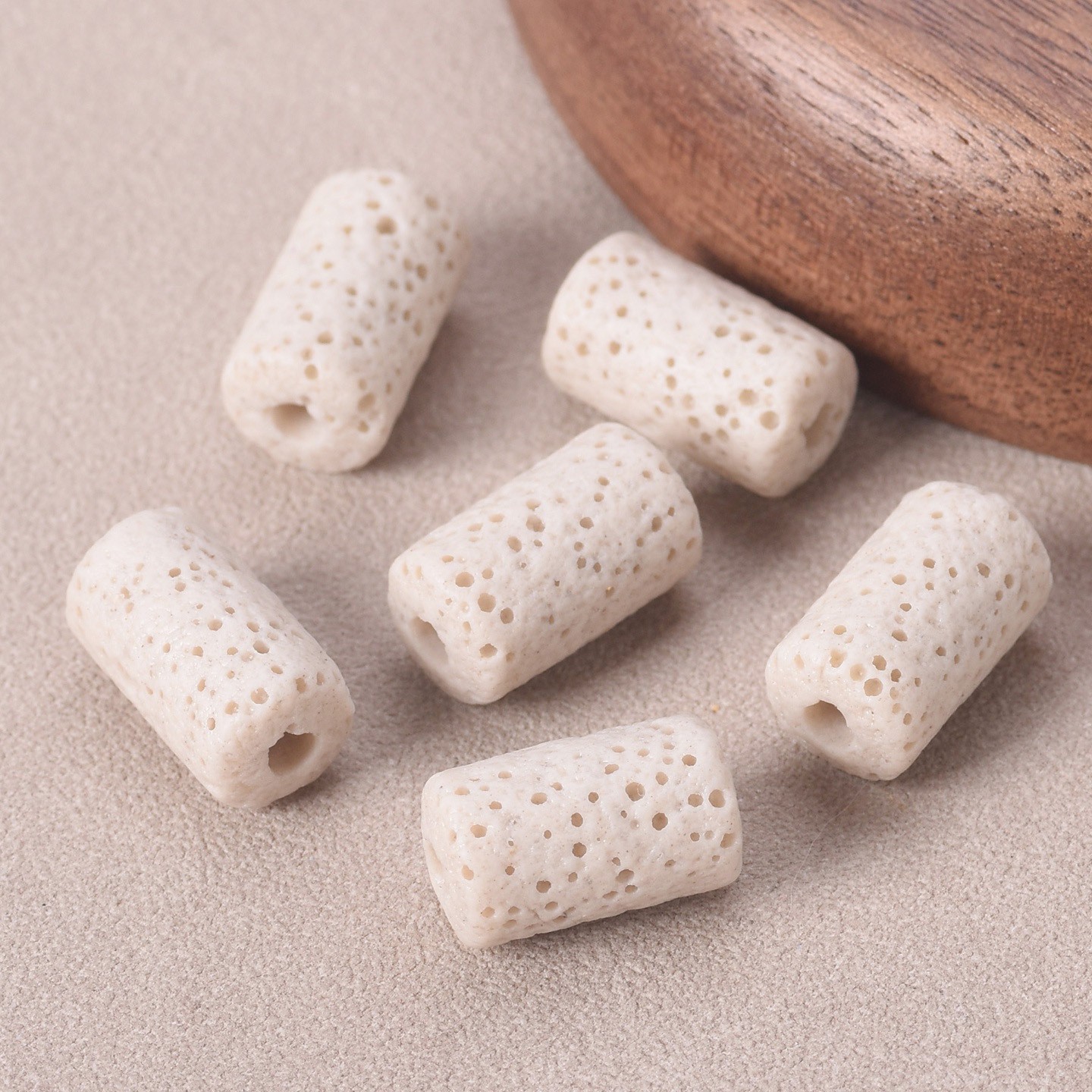 50pcs Natural Volcano Lava Stone 10x6mm 14x8mm Cylinder Shape Loose Crafts Beads - Picture 11 of 16