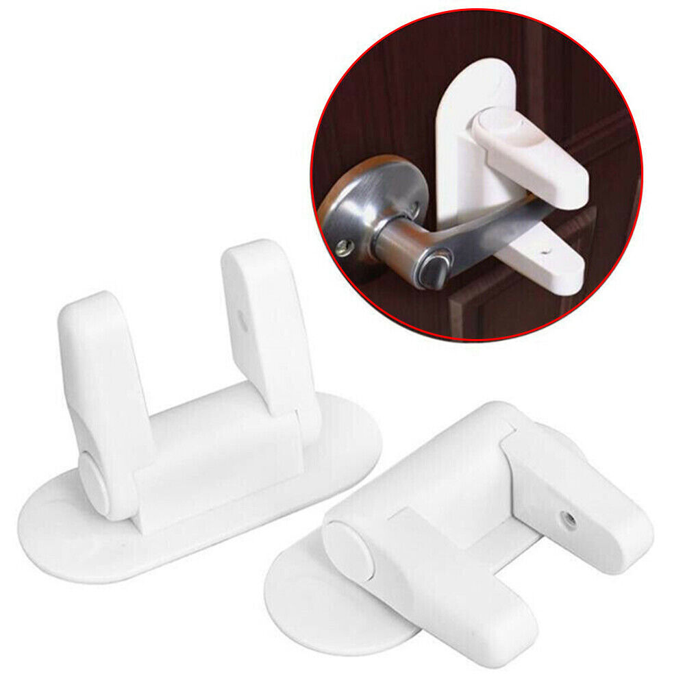 Child Proof Door Lever Lock Door Handle Locks Adhesive Handle Safety Strap Lock