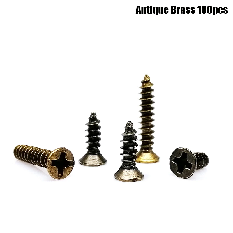 100pcs Mini Micro Cross Phillips Flat Countersunk Head Self Tapping Wood Screw - Picture 13 of 16