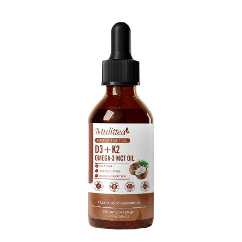 Vitamin D3 K2 Liquid Drops with Organic MCT Oil – Immune, Bone, Heart Health