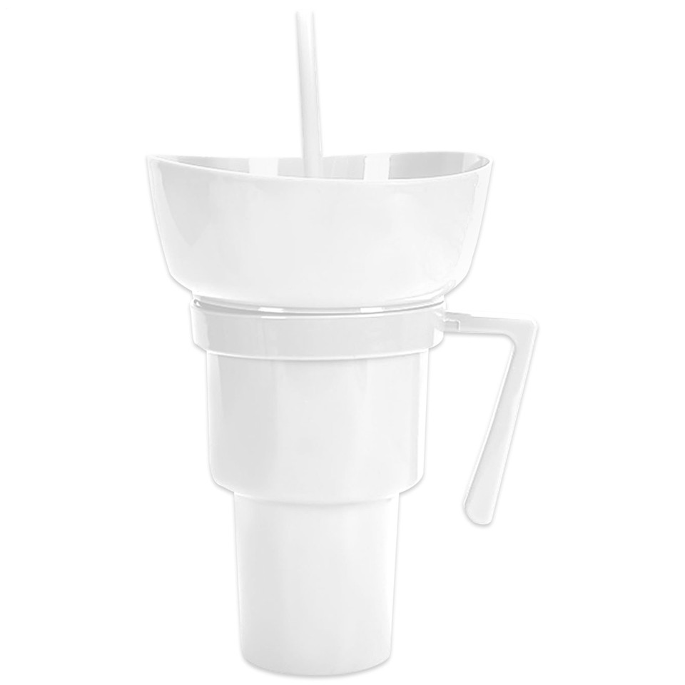 Combo de taza de bocadillos y bebidas, taza de bebida con tazón de bocadillos para postre camping diario - Imagen 24 de 31