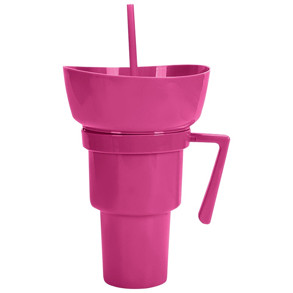 Combo de taza de bocadillos y bebidas, taza de bebida con tazón de bocadillos para postre camping diario - Imagen 28 de 31