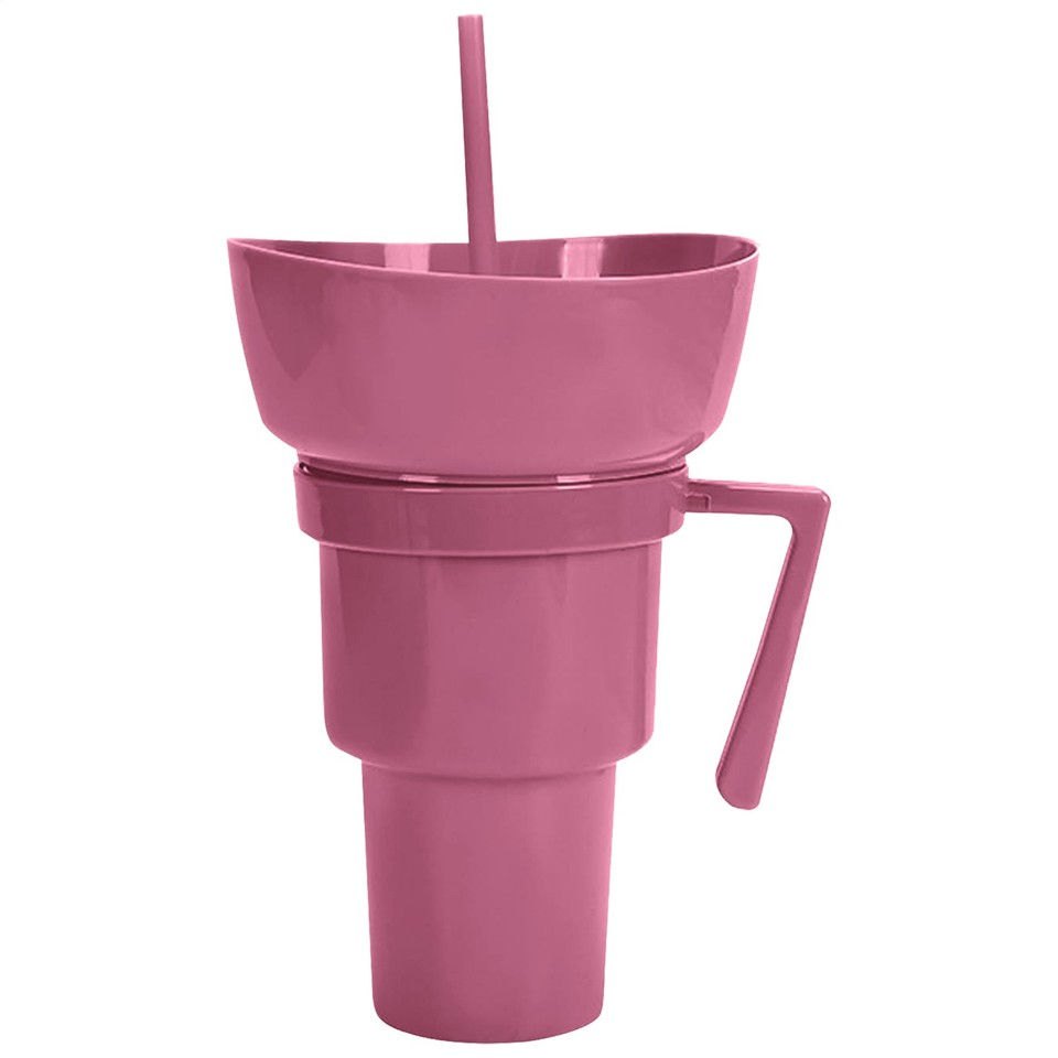 Combo de taza de bocadillos y bebidas, taza de bebida con tazón de bocadillos para postre camping diario - Imagen 31 de 31