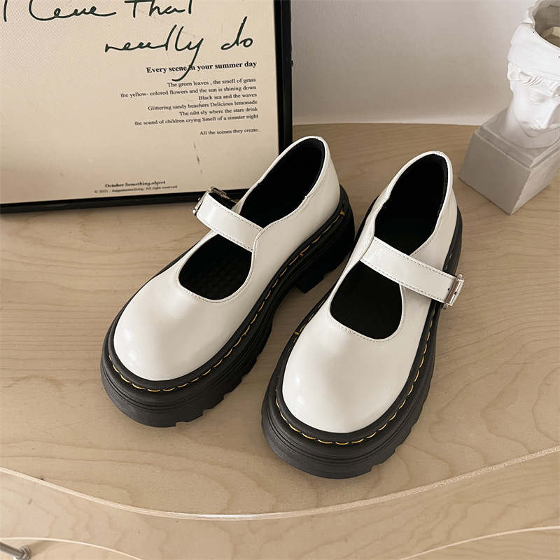 Womens Round Toe Mary Jane Shoes Casual Comfort Chunky Heel Pumps Preppy - Picture 17 of 17