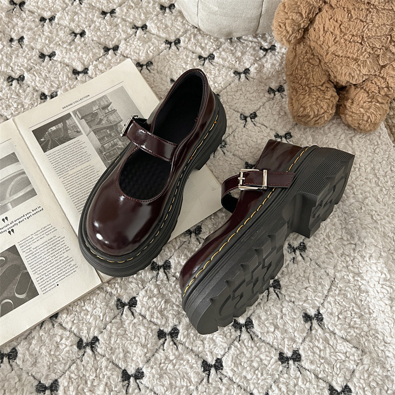 Womens Round Toe Mary Jane Shoes Casual Comfort Chunky Heel Pumps Preppy - Picture 16 of 17