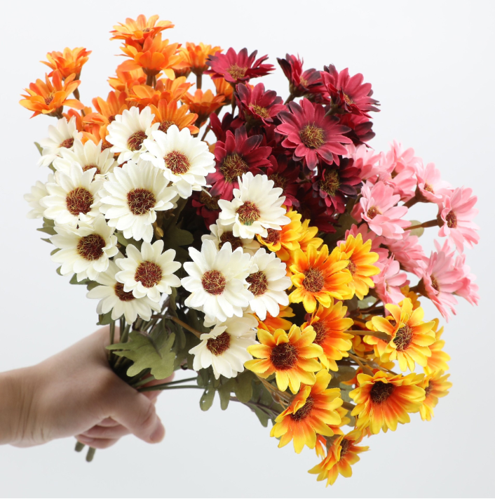 Funsdecor Mums, Artificial Sunset Mums, Artificial Outdoor Sunset Mums Flowers - Picture 30 of 36