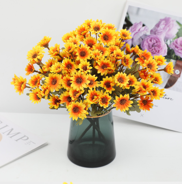 Funsdecor Mums, Artificial Sunset Mums, Artificial Outdoor Sunset Mums Flowers - Picture 28 of 36