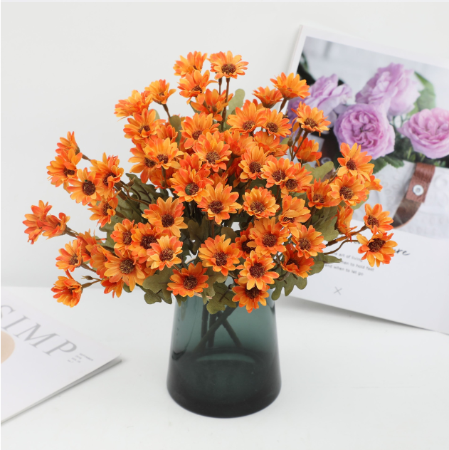 Funsdecor Mums, Artificial Sunset Mums, Artificial Outdoor Sunset Mums Flowers - Picture 29 of 36