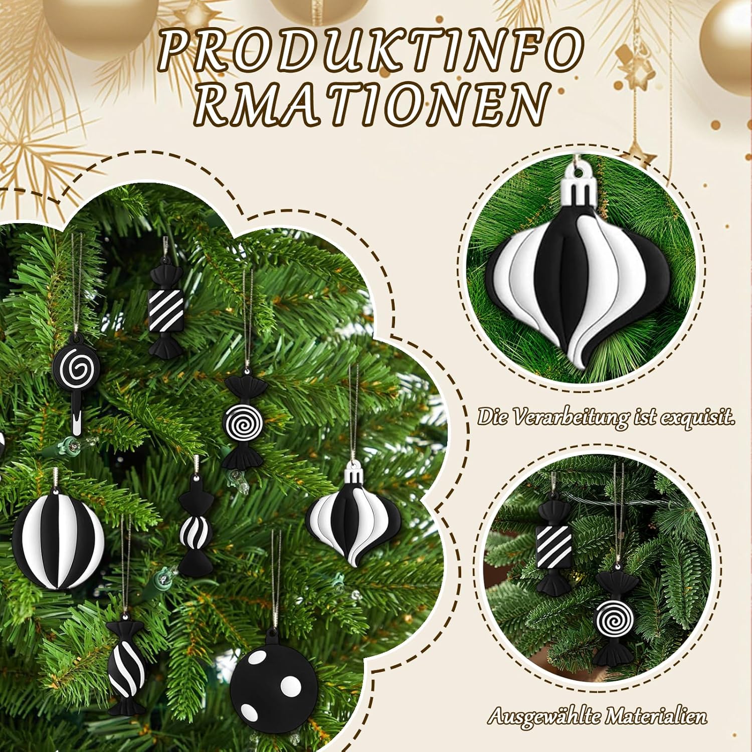 Adornos de árbol de Navidad, adornos de piruleta de azúcar de Navidad, dulce Ch - Imagen 41 de 45