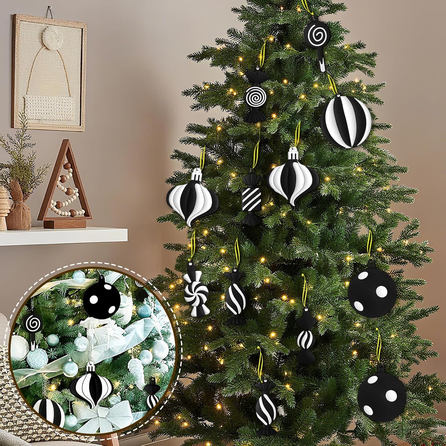 Adornos de árbol de Navidad, adornos de piruleta de azúcar de Navidad, dulce Ch - Imagen 45 de 45