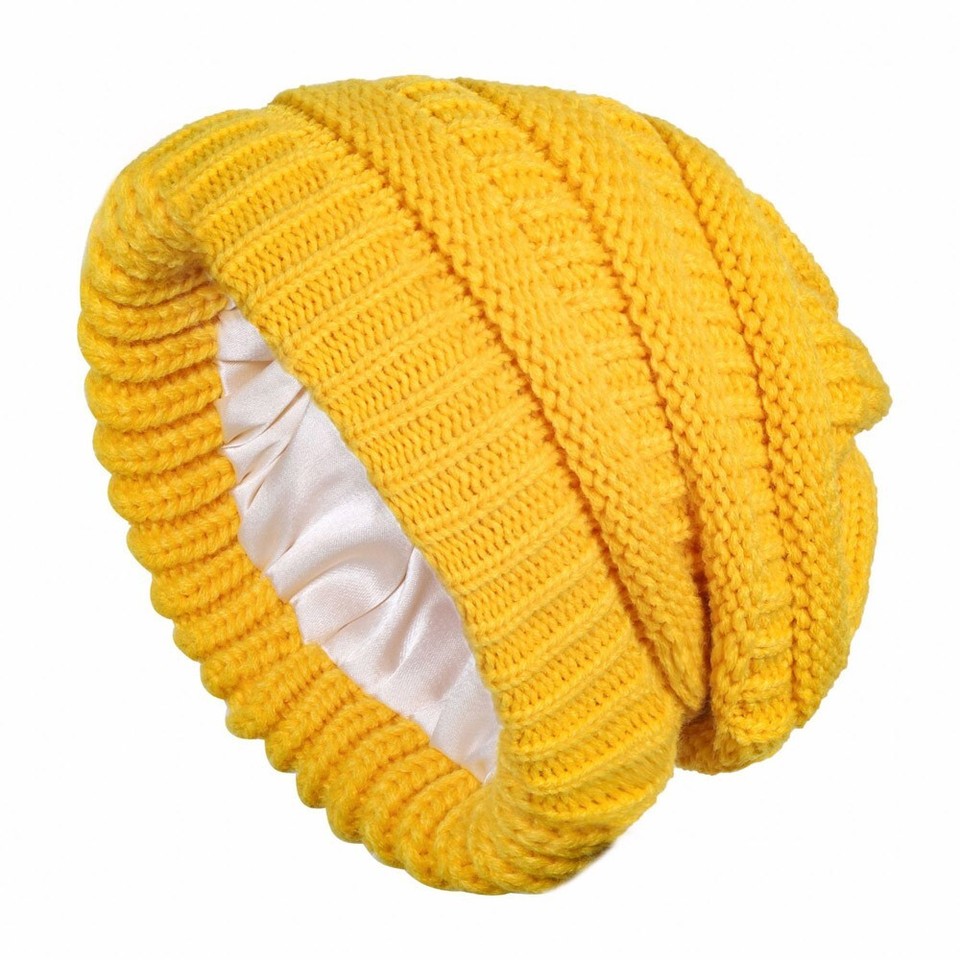 Womens Mens Winter Beanie Hat Warm Knit Hat Thick Silk Satin Lined Cap Outdoor - Bild 25 von 33