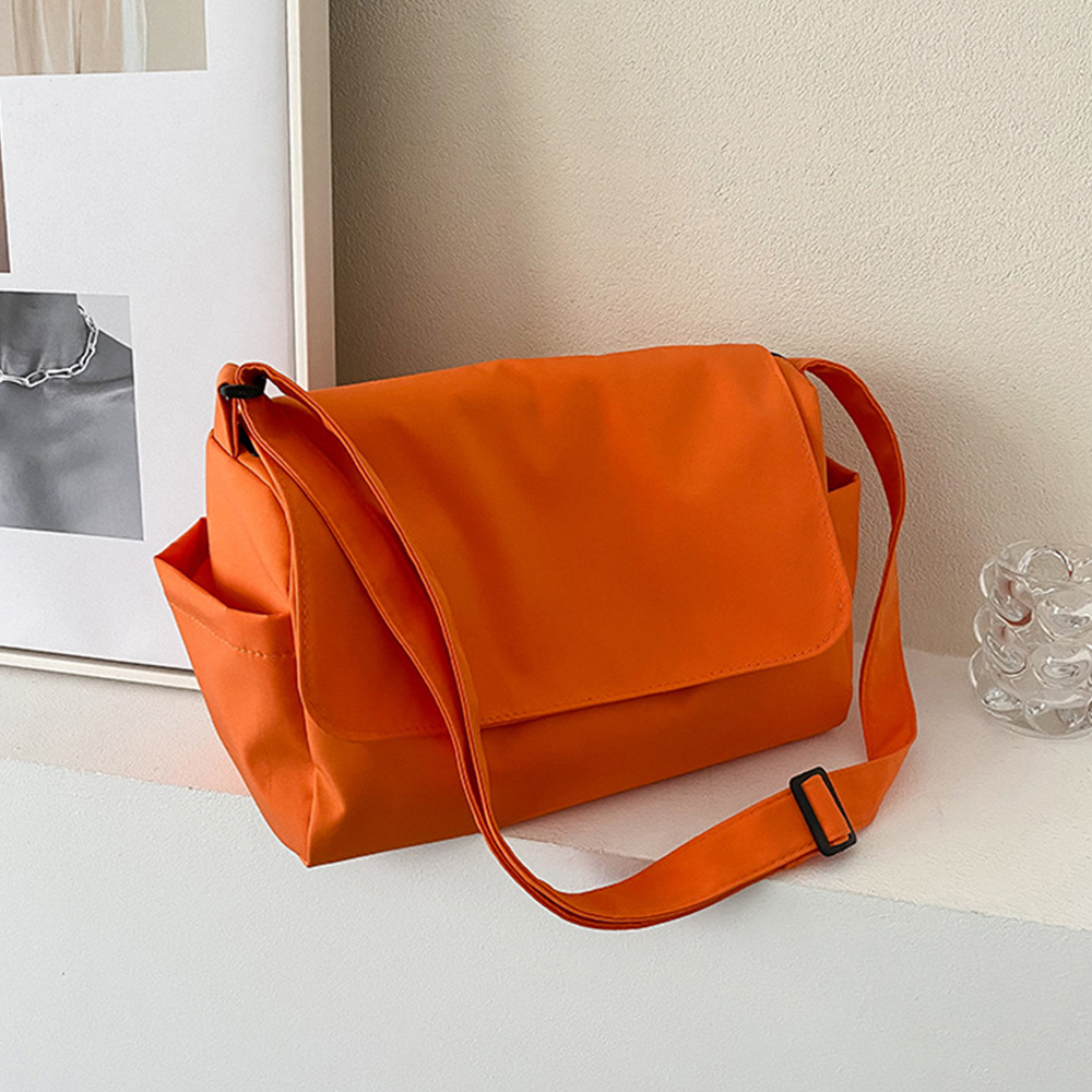 Borsa donna casual a tracolla tessuto oxford chiusura zip leggera resistente - Foto 28 di 28