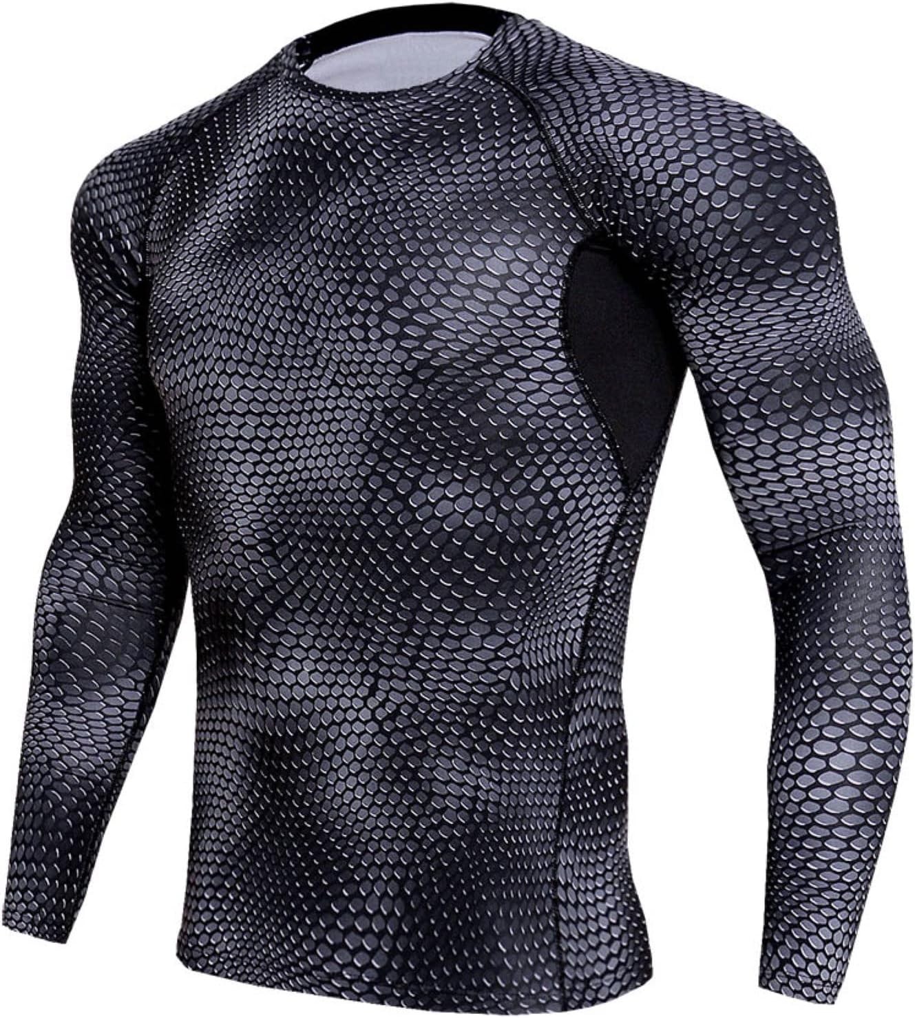 Set Corsa Sportiva per Uomo Camicia a Compressione + Pantaloni, Tuta Sportiva Asciugatura Rapida - Foto 25 di 41