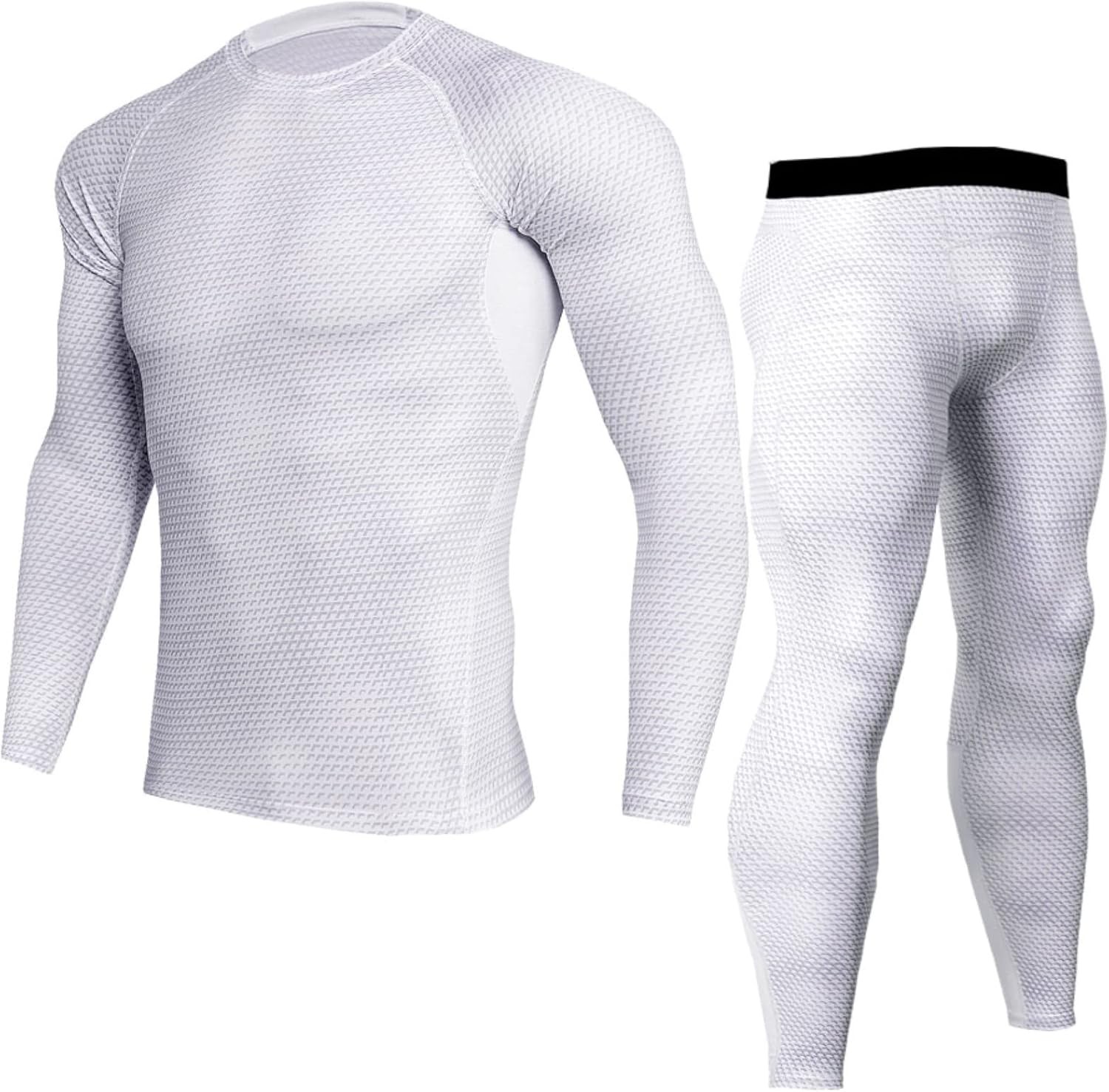 Set Corsa Sportiva per Uomo Camicia a Compressione + Pantaloni, Tuta Sportiva Asciugatura Rapida - Foto 30 di 41