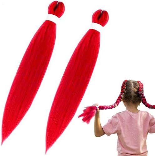 1pc Long Purple Braiding Hair For Kids, Pre Stretched Synthetic Braiding Hair E - Picture 15 of 26