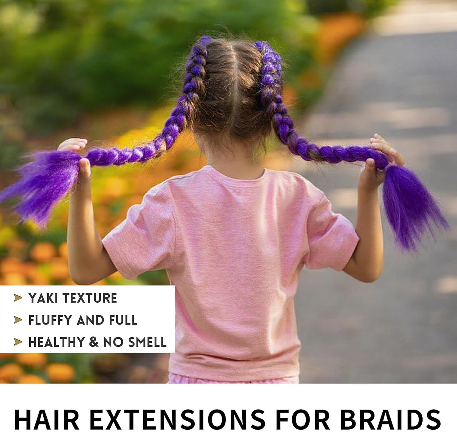 1pc Long Purple Braiding Hair For Kids, Pre Stretched Synthetic Braiding Hair E - Picture 21 of 26