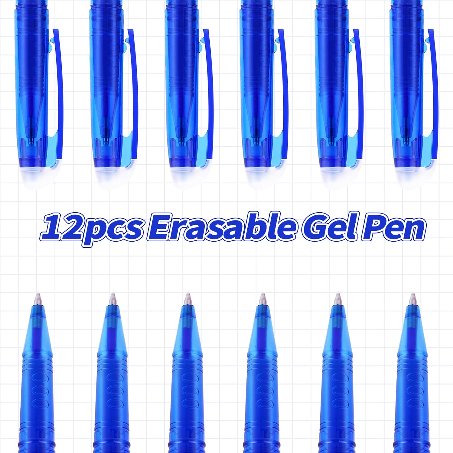12 Piezas Bolígrafo Borrador, Rodillo de Tinta Borrador, Bolígrafo de Gel Fricti - Imagen 29 de 31