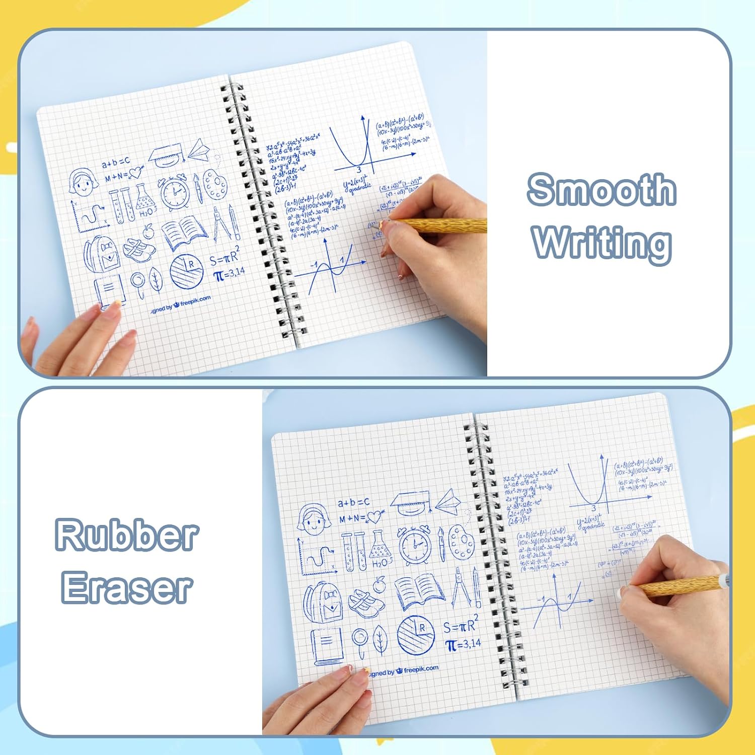 Bolígrafo borrable, azul bolígrafos borrables, 0,5 mm bolígrafos de gel borrables, T - Imagen 21 de 30