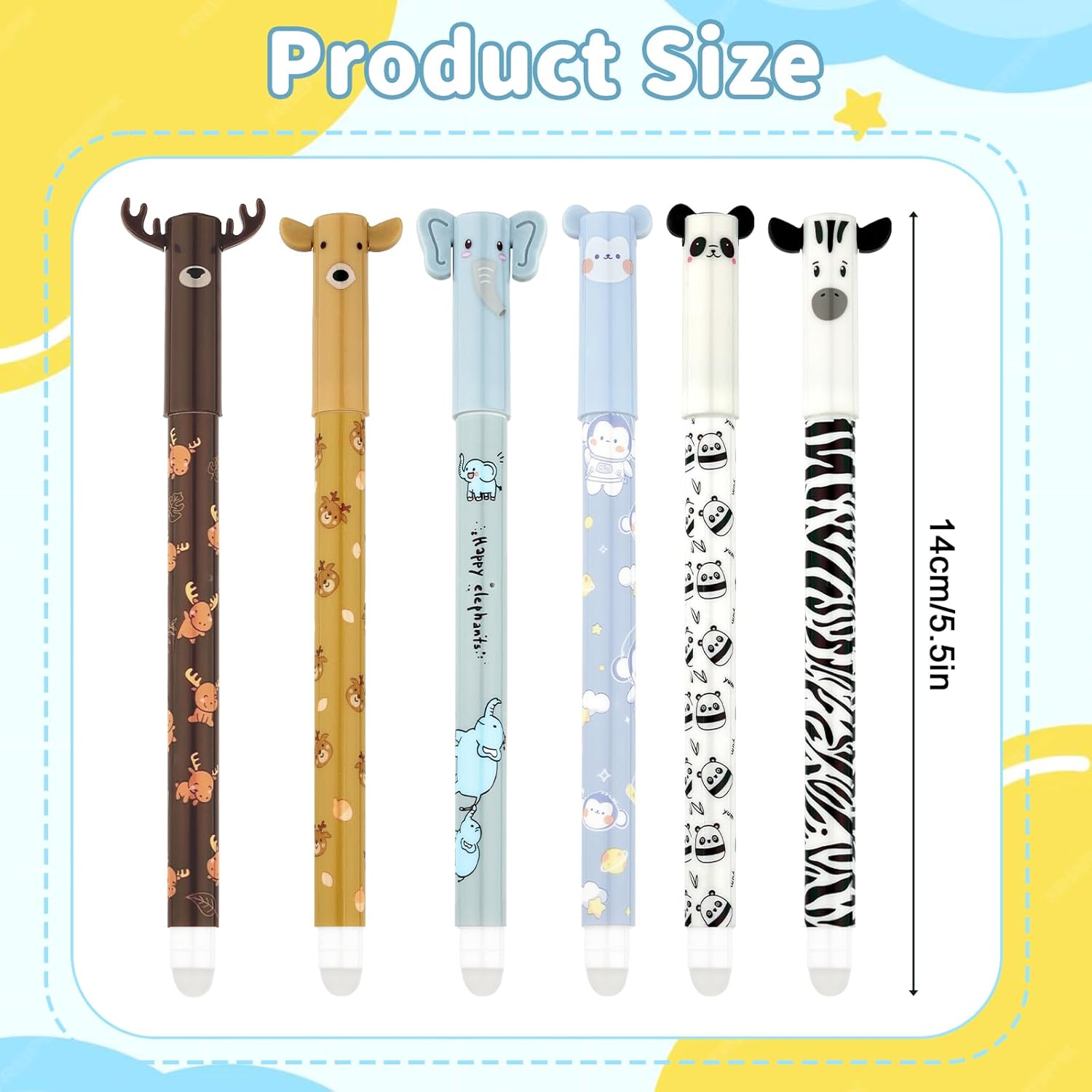 Bolígrafo borrable, azul bolígrafos borrables, 0,5 mm bolígrafos de gel borrables, T - Imagen 26 de 30