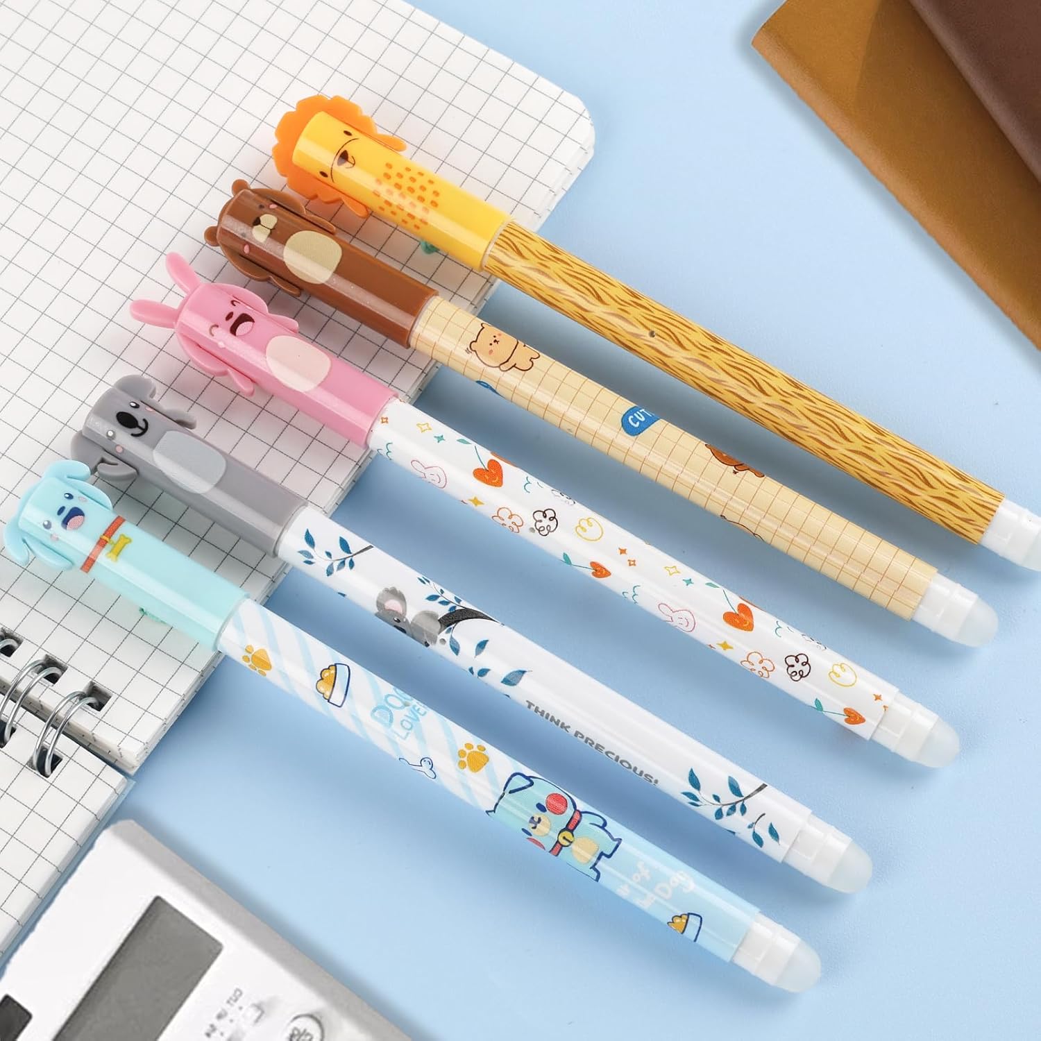 Bolígrafo borrable, azul bolígrafos borrables, 0,5 mm bolígrafos de gel borrables, T - Imagen 22 de 30