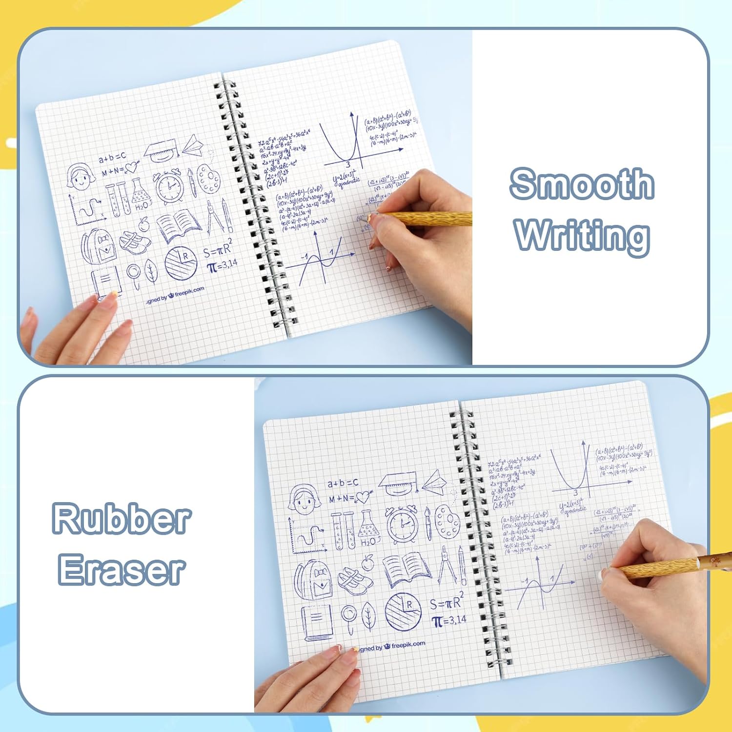 Bolígrafo borrable, azul bolígrafos borrables, 0,5 mm bolígrafos de gel borrables, T - Imagen 28 de 30