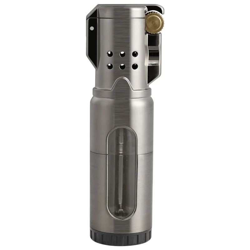 Grinding Wheel Lighter 3 Blue Flame Torch Turbo Jet Metal Windproof Gas Lighter