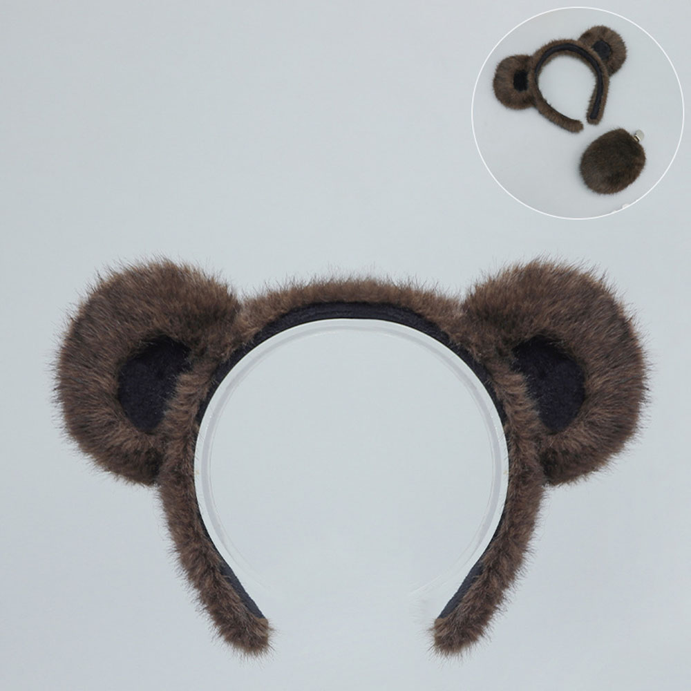 Diadema de oreja de oso accesorio de disfraz ajustable para fiestas de Halloween juegos con disfraces - Imagen 25 de 28