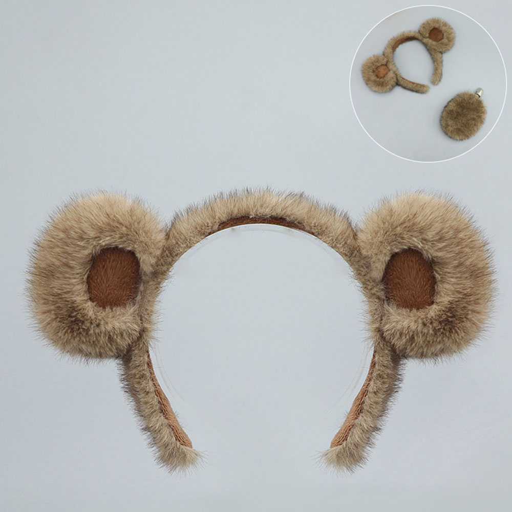 Diadema de oreja de oso accesorio de disfraz ajustable para fiestas de Halloween juegos con disfraces - Imagen 26 de 28