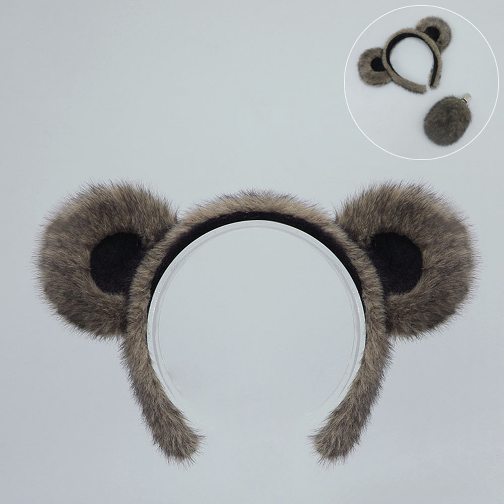 Diadema de oreja de oso accesorio de disfraz ajustable para fiestas de Halloween juegos con disfraces - Imagen 28 de 28