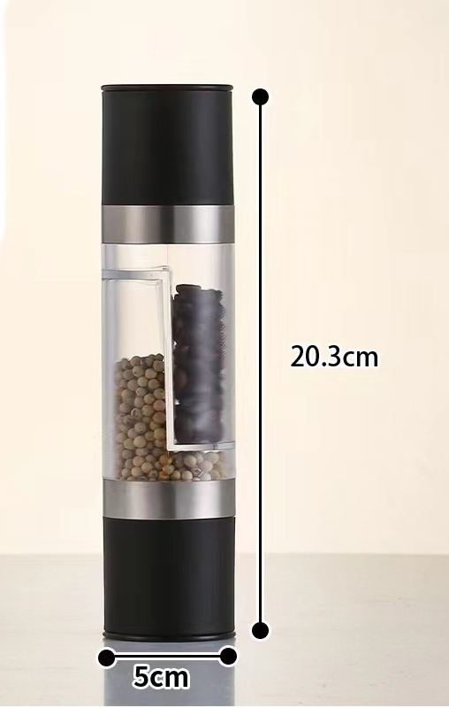 Stainless Steel 2 in 1 Salt and Pepper Grinder Mill with Adjustable Coarseness - Picture 10 of 11