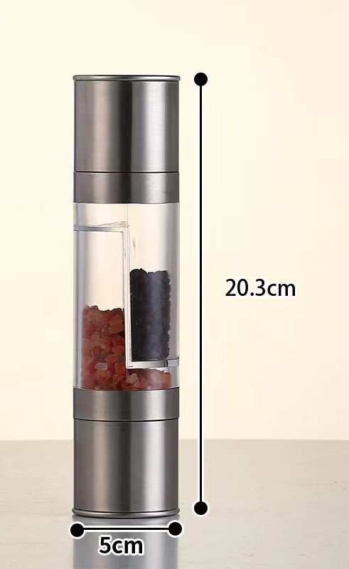 Stainless Steel 2 in 1 Salt and Pepper Grinder Mill with Adjustable Coarseness - Picture 11 of 11