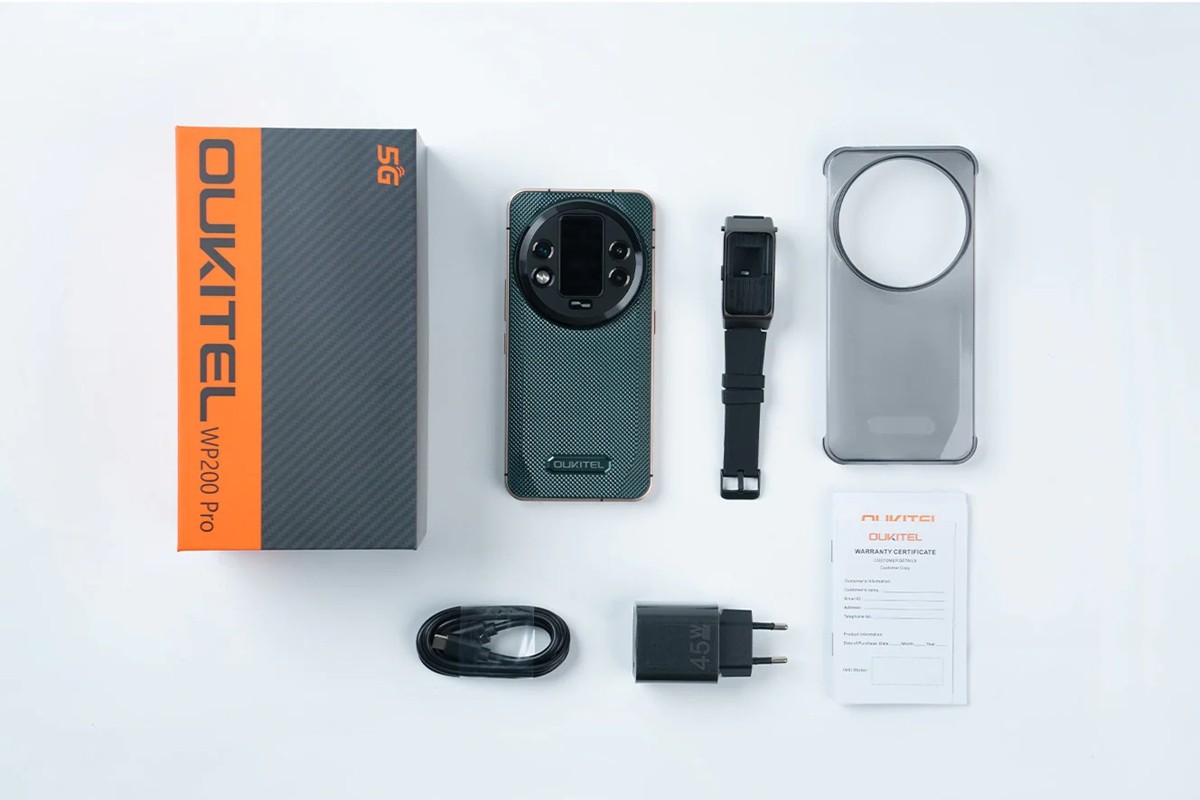 Oukitel WP200 Pro 5G Rugged Phone 72GB+1TB 8800mAh Detachable Rear