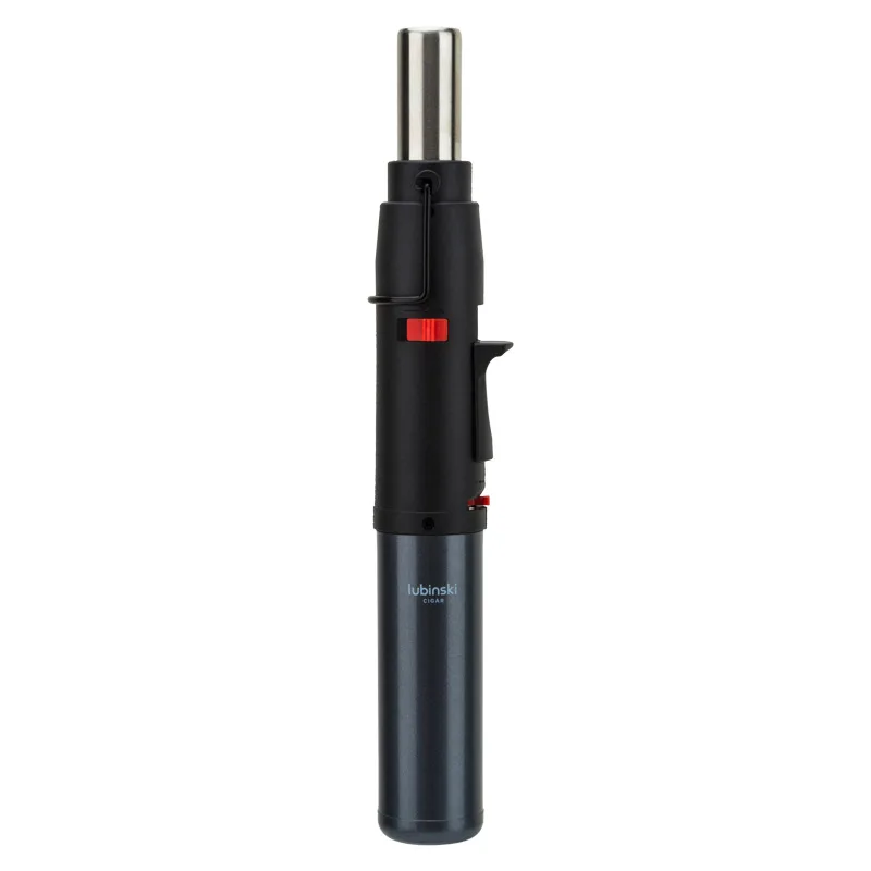 Metal Windproof Butane Gas Lighter with Cigar Opener Portable Turbo Jet Lighter