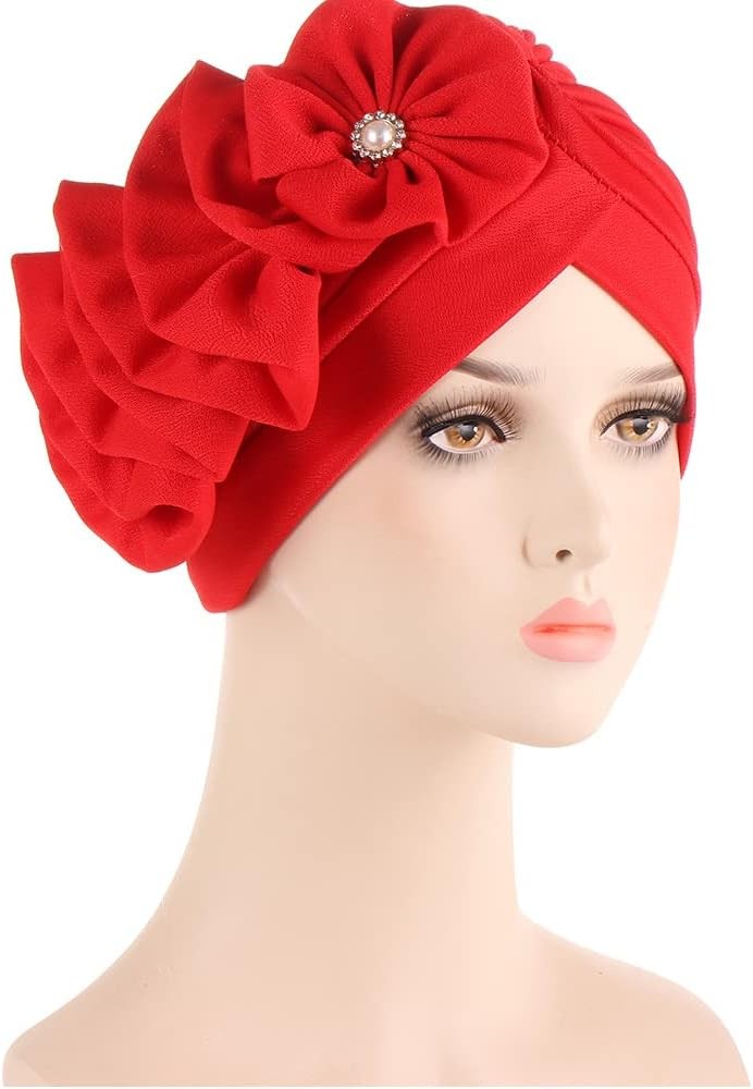 3Pcs Muslim Women Floral Headscarf Bonnet Headwrap Turban Beanie Chemo Cap Hat - Bild 26 von 40
