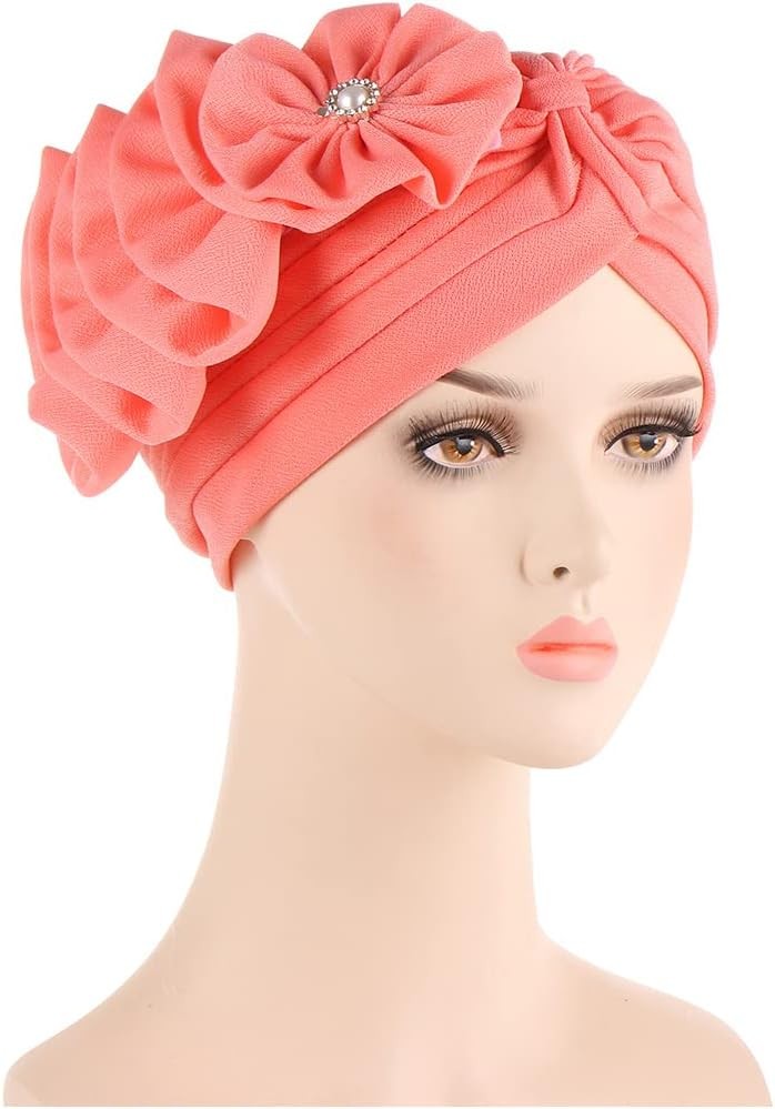 3Pcs Muslim Women Floral Headscarf Bonnet Headwrap Turban Beanie Chemo Cap Hat - Bild 27 von 40