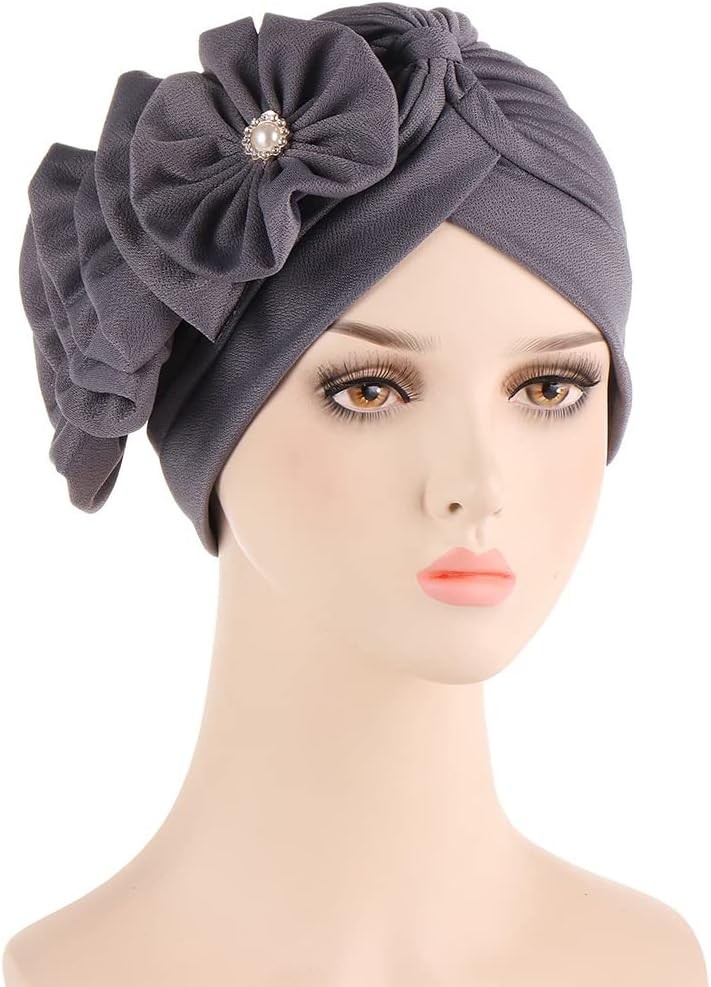 3Pcs Muslim Women Floral Headscarf Bonnet Headwrap Turban Beanie Chemo Cap Hat - Bild 30 von 40