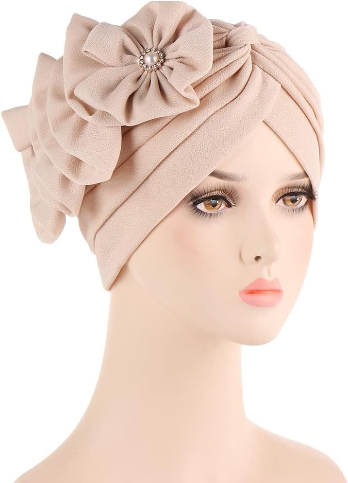 3Pcs Muslim Women Floral Headscarf Bonnet Headwrap Turban Beanie Chemo Cap Hat - Bild 31 von 40